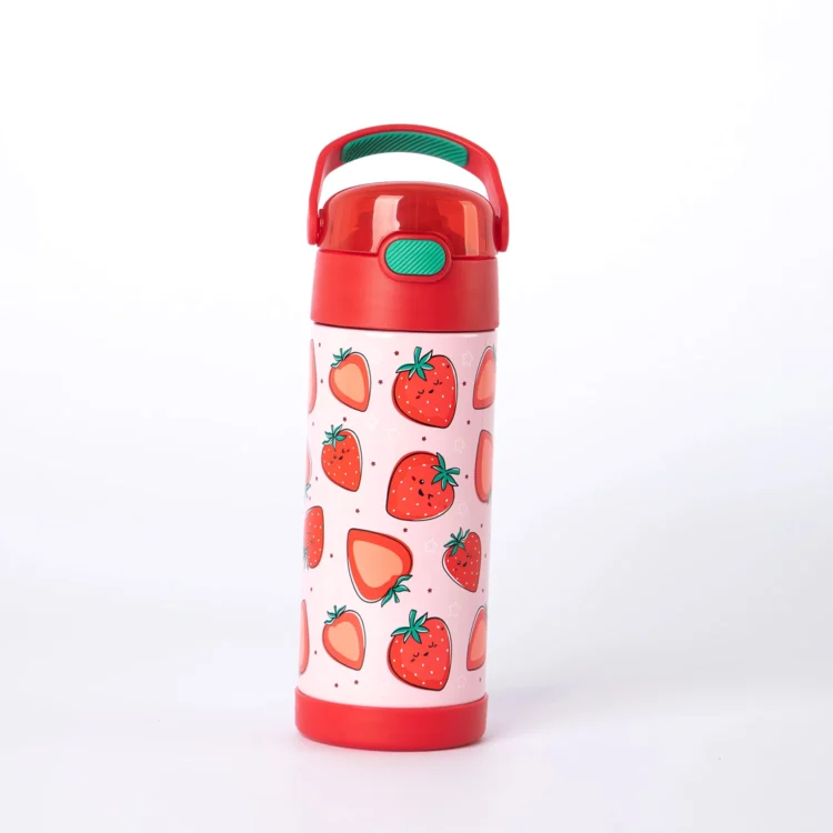 Botella Funtainer Thermos 410ml con Estampa - Strawberry Smile
