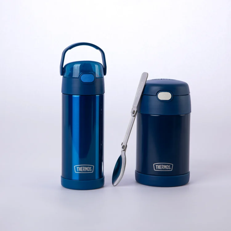 Combo Contenedor de Comida 470ml + Botella 470ml Thermos Azul