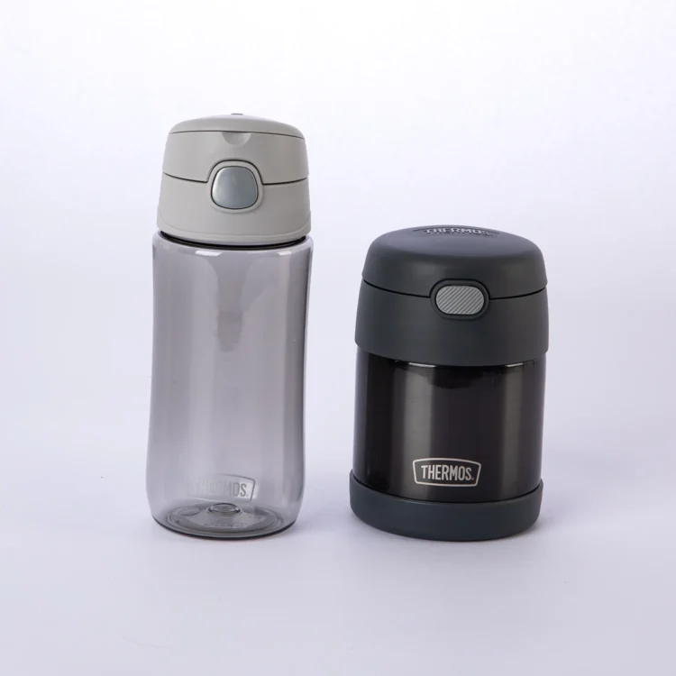 Combo Contenedor de Comida 290ml  + Botella Tritan 470ml Thermos Gris