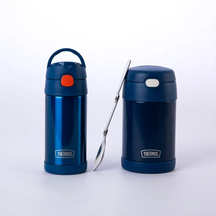Combo Contenedor de Comida 470ml + Botella 355ml Thermos Azul