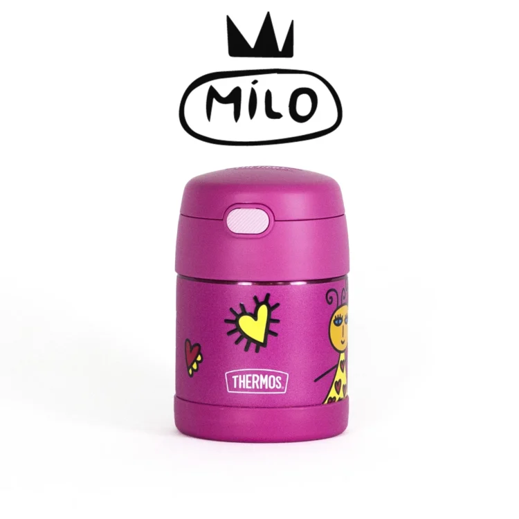 Contenedor de Comida Infantil Funtainer Thermos 290ml Capsula Milo Lockett - Rosa