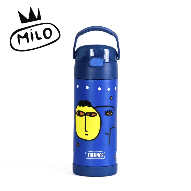 Botella Funtainer Thermos 410ml Capsula Milo Lockett - Azul