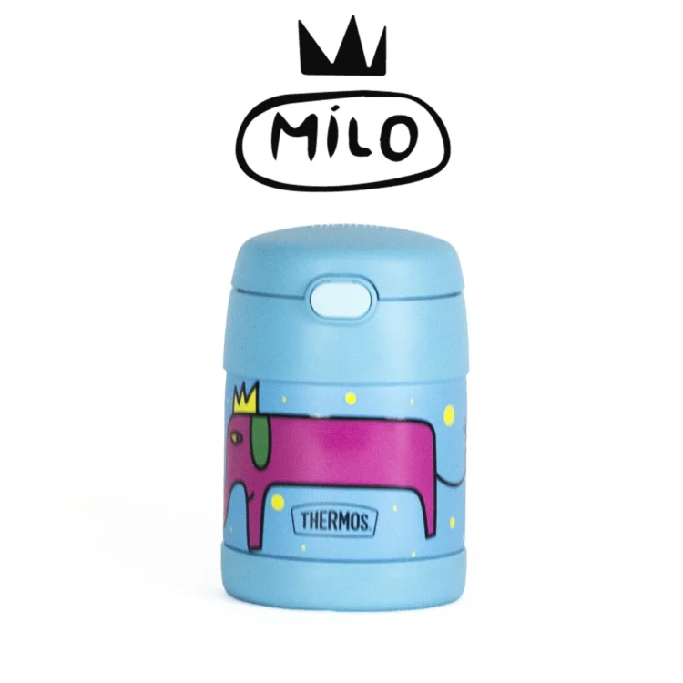 Contenedor de Comida Infantil Funtainer Thermos 290ml Capsula Milo Lockett - Celeste